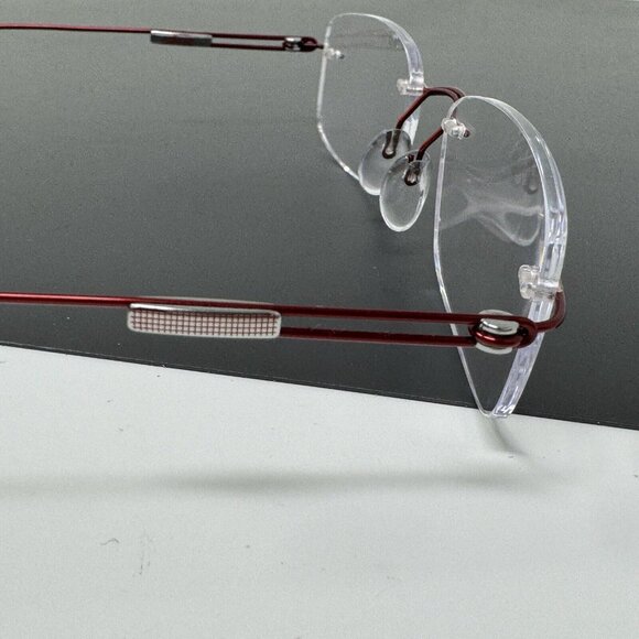 Silhouette 7534 40 6079 Titanium Red Rimless Eyeglasses Frames 17 135 Austria main image 14